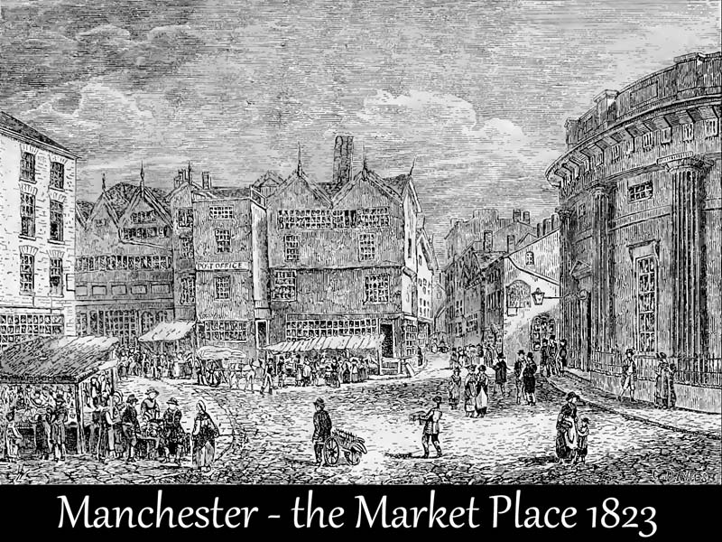 Manchester, the Market Place 1823