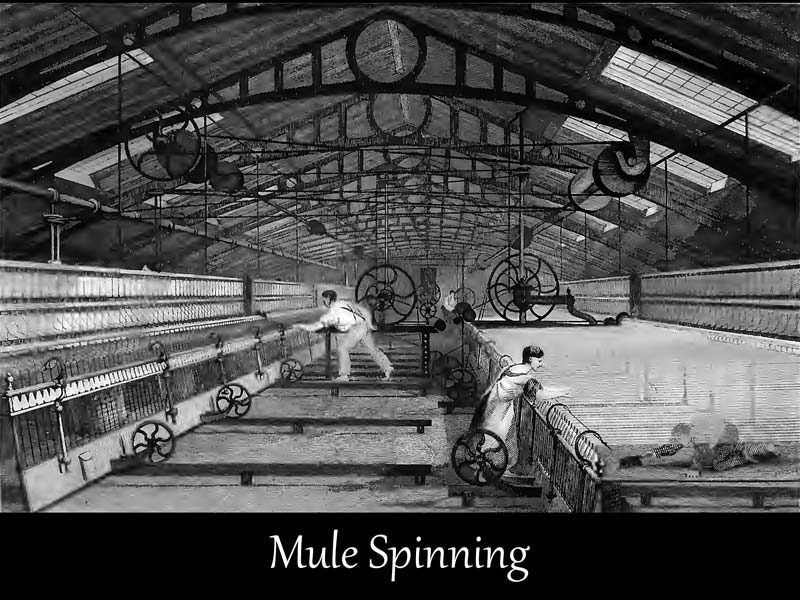 Mule Spinning early 19th century