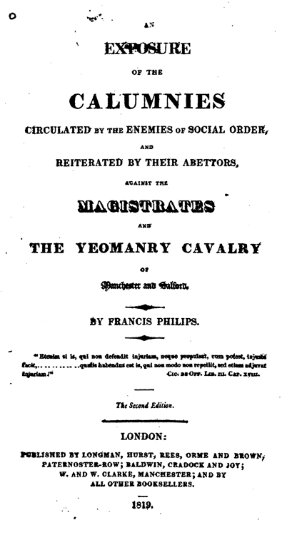 Exposure of the Calumnies circulated by the Enemies of Social Order 